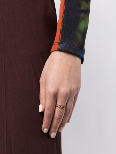 Apm Monaco Morse Code Band Ring In Gold