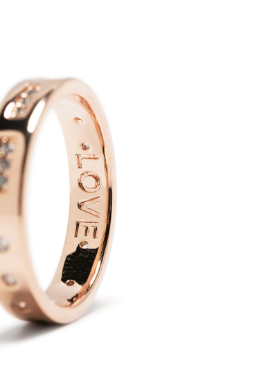Shop Apm Monaco Morse Code Band Ring In Gold