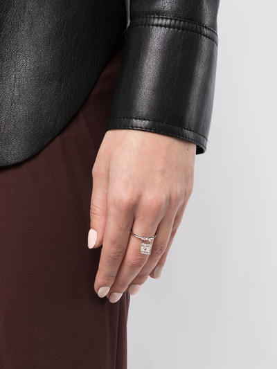 爱心挂锁吊饰戒指