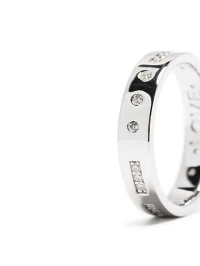 Apm Monaco Morse Code Band Ring In Silber