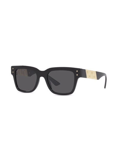 Versace La Greca Sunglasses  Additional Fit, Male, Black, One Size In Grau