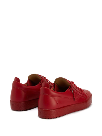 Shop Giuseppe Zanotti Frankie Low-top Sneakers In Red