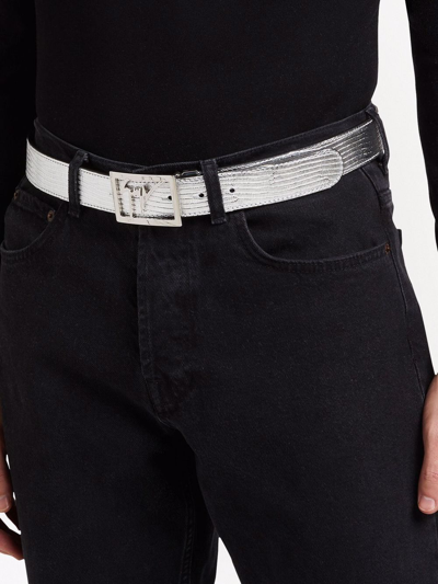 Shop Giuseppe Zanotti Logo-buckle Belt In Silber
