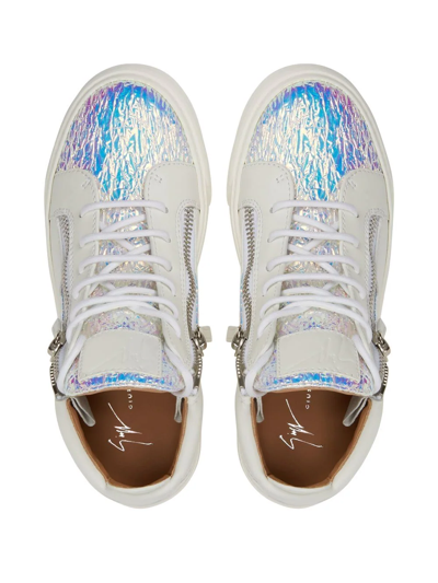 Shop Giuseppe Zanotti Kriss-lace-up Sneakers In White