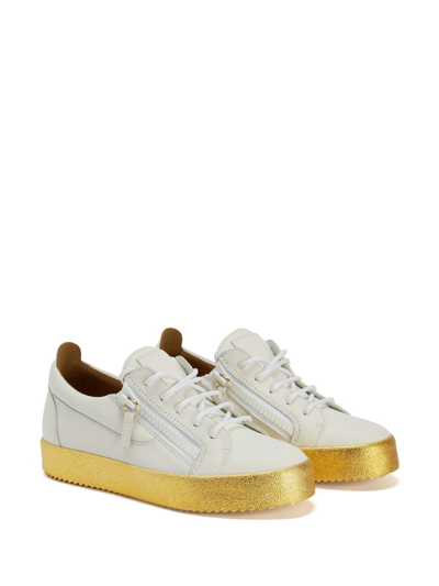 Shop Giuseppe Zanotti Frankie Low-top Sneakers In White