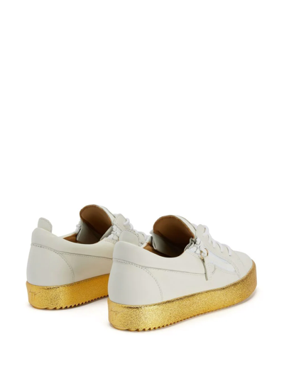 Shop Giuseppe Zanotti Frankie Low-top Sneakers In White