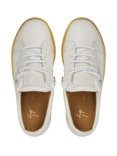 Shop Giuseppe Zanotti Frankie Low-top Sneakers In White