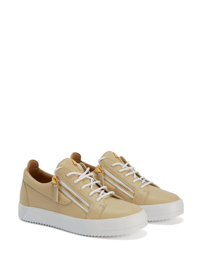 Shop Giuseppe Zanotti Frankie Low-top Sneakers In Neutrals