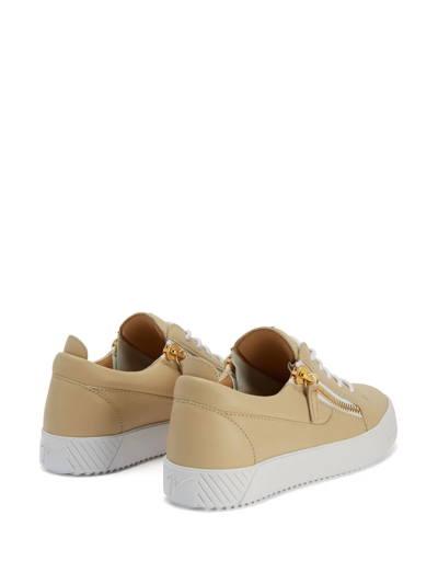 Shop Giuseppe Zanotti Frankie Low-top Sneakers In Neutrals