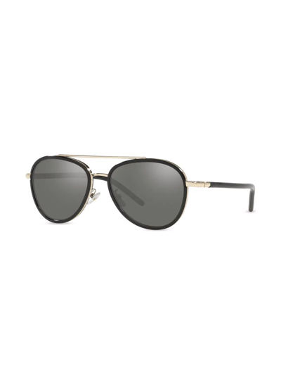 Shop Tory Burch Pilot-frame Sunglasses In Grey