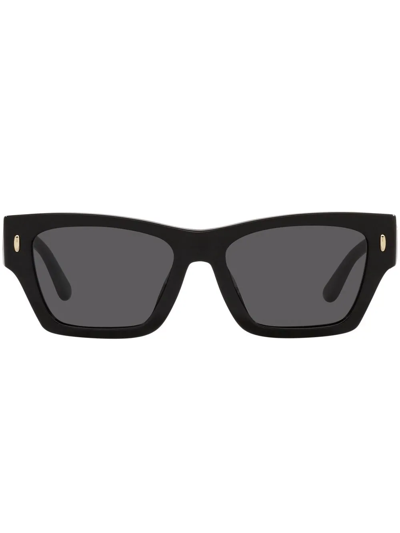 Shop Tory Burch Logo-plaque Square-frame Sunglasses In Grau