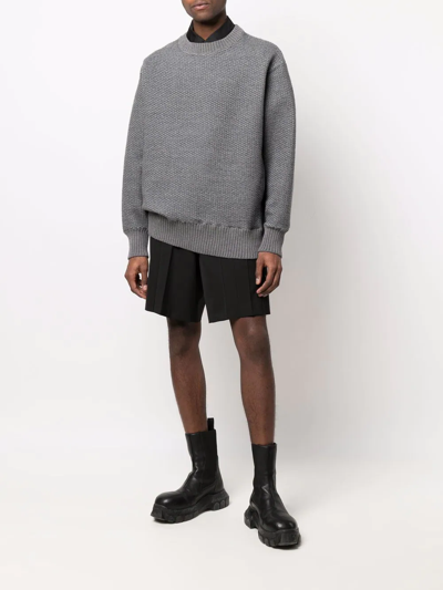 Undercover Ribbed Crew-neck Jumper In Grau