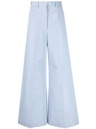 Stella Mccartney High-waisted Wide-leg Trousers In Blau