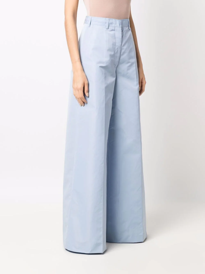 Shop Stella Mccartney High-waisted Wide-leg Trousers In Blau