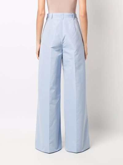 Shop Stella Mccartney High-waisted Wide-leg Trousers In Blau