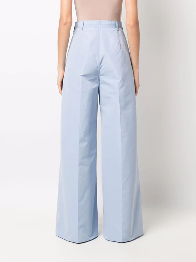 Stella Mccartney High-waisted Wide-leg Trousers In Blau