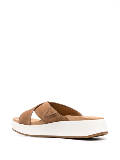 Shop Ugg Emily Crossover Sandals In Braun