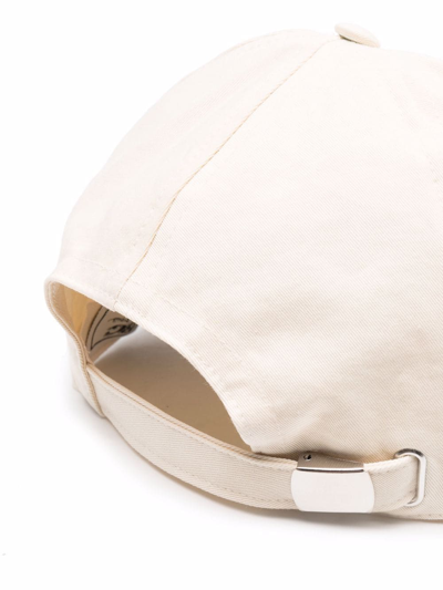 Iceberg Logo Print Baseball Cap In Nude
