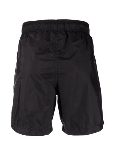 Shop Moncler Logo-patch Swim Shorts In Schwarz