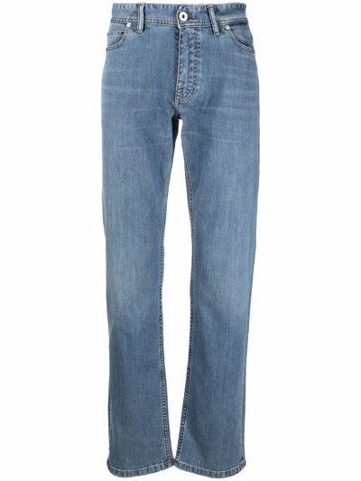 Shop Brioni Straight-leg Jeans In Blau