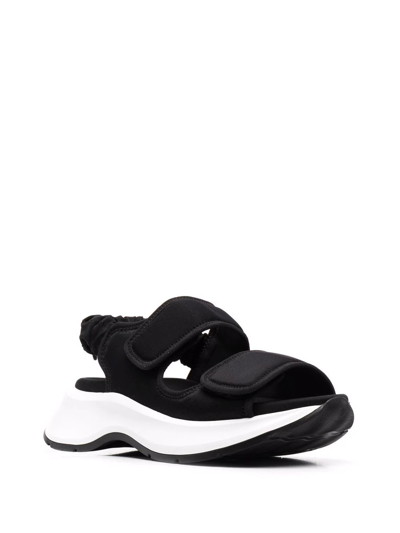 Shop Hogan Chunky Touch-strap Sandals In Schwarz