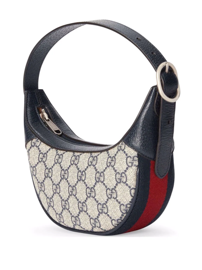 Shop Gucci Mini Ophidia Shoulder Bag In Blau