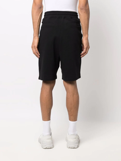 Shop Moose Knuckles Logo-plaque Track Shorts In Schwarz