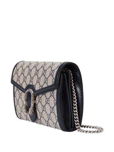 Shop Gucci Dionysus Chain Wallet In Blau