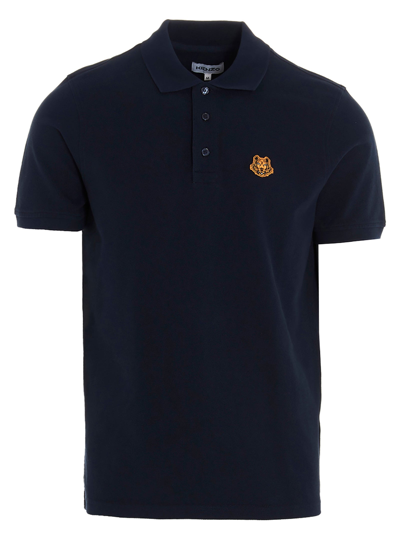 Shop Kenzo 'tiger Crest' Polo Shirt In Blue
