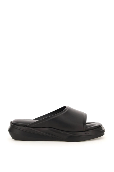 Shop Alyx Leather Mono Slides In Black