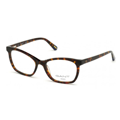 Shop Gant Ladies Tortoise Rectangular Eyeglass Frames Ga409505249