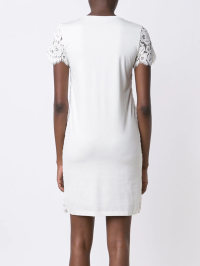 Shop Ralph Lauren Lace Dress In Weiss