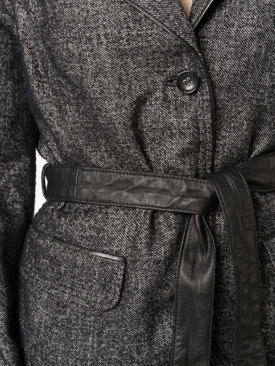 Pre-owned Versace 单排扣束腰夹克（2000年代典藏款） In Black