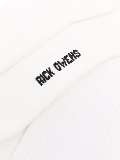 Shop Rick Owens Knee-high Socks In White