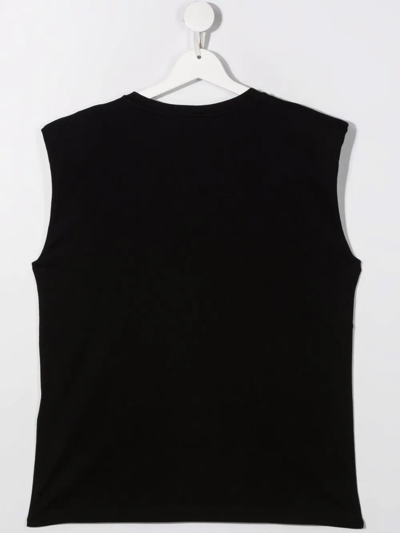 Shop Dondup Teen Logo-print Vest In Black