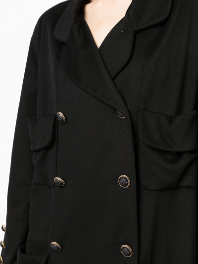 Pre-owned Chanel Double-breasted Cashmere Jacket In Black