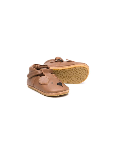 Donsje Pop Up-ears Leather Sandals In Brown