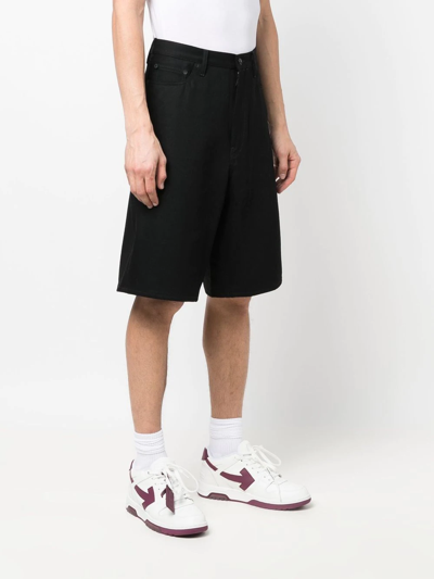 Shop Off-white Single Arrow Denim Shorts In Black