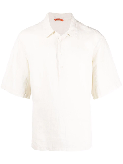 Barena Venezia Short-sleeve Linen Polo Shirt In White | ModeSens