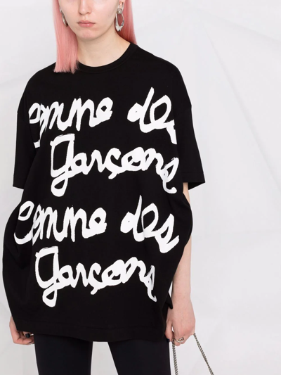 Shop Comme Des Garçons Logo-print T-shirt In Schwarz