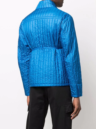 Shop Craig Green Quilted Single-breasted Jacket In Blau