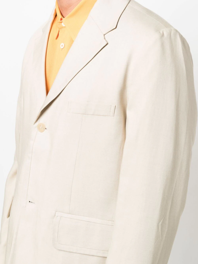 Jacquemus Disgreghi Slub Woven Blazer In Nude