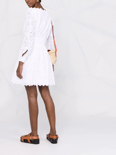 Michael Michael Kors M Michael Kors Womans White Poplin Dress In Weiss