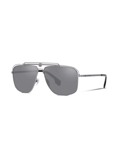 Versace Pilot-frame Sunglasses In Grey