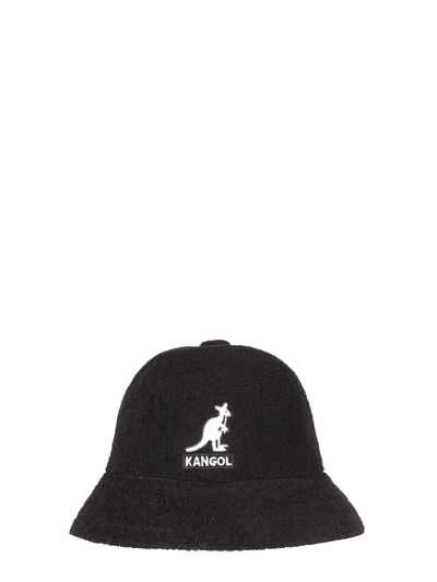 Shop Kangol Casual Hat With Big Logo In Black