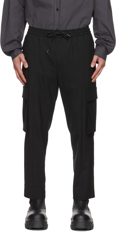 Shop Juunj Black Wool Cargo Pants In 5 Black