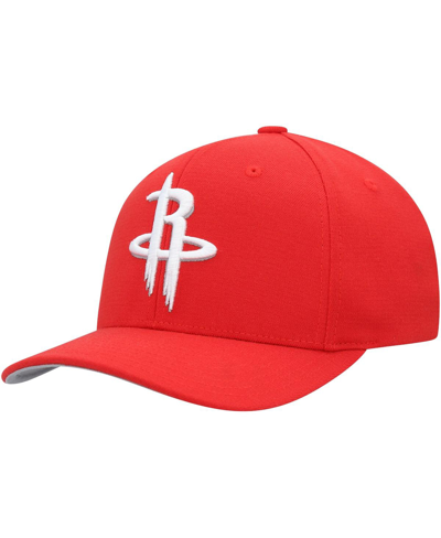 Shop Mitchell & Ness Men's  Red Houston Rockets Team Ground Stretch Snapback Hat