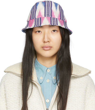 Shop Isabel Marant Multicolor Haley Bucket Hat In 23ec Ecru