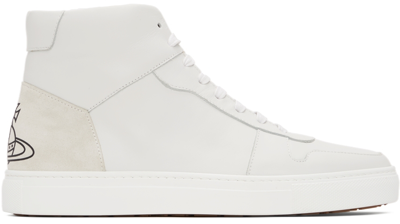 Shop Vivienne Westwood Grey Apollo High-top Sneakers In White