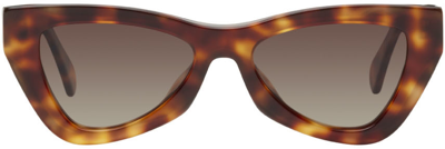 Shop Anine Bing Tortoiseshell Verona Sunglasses